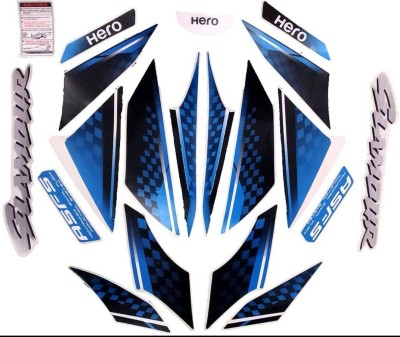 Voiture Sticker & Decal for Bike(Blue)