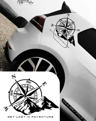 Gradepth Sticker & Decal for Car(Black)
