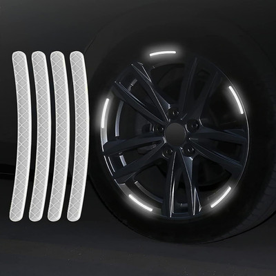Black mirror Emblem for Car & Bike(White)