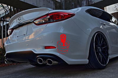 hard goat Sticker & Decal for Car & Bike(Red)