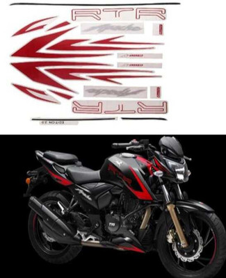 DECAL ARTISTRY Sticker & Decal for Bike(Multicolor, Red)