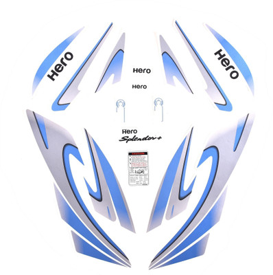 GANNET Sticker & Decal for Bike(Multicolor, Blue)