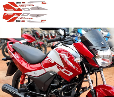 DECAL ARTISTRY Sticker & Decal for Bike(Red, White)
