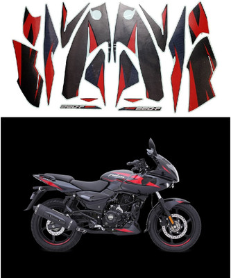 BR BULL Sticker & Decal for Bike(Red, Black)