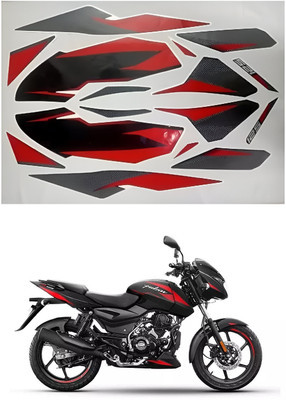 DECAL ARTISTRY Sticker & Decal for Bike(Red, Black)