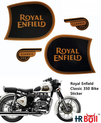 HRBull Sticker & Decal for Bike(Gold, Black)