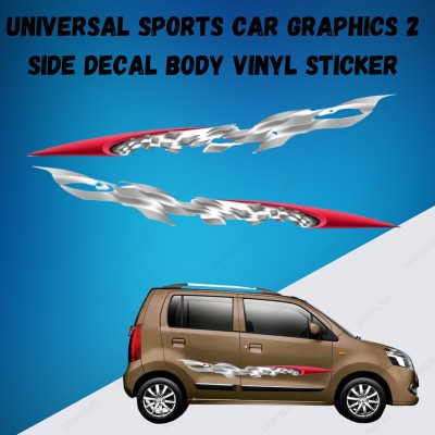 ENEMYT Sticker & Decal for Car(Red, Silver)