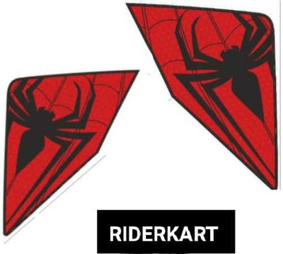 RIDERKART Sticker & Decal for Scooter(Red, Black)