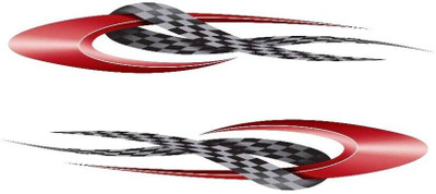 AutoDecals Sticker & Decal for Car(Red, Black)
