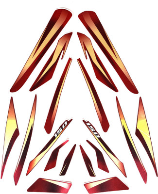 GetPro Sticker & Decal for Bike(Gold, Red, Multicolor)