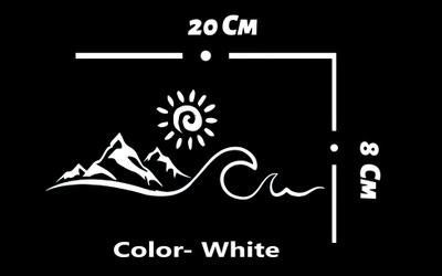 Aleena Care Sticker & Decal for Car & Bike(White)