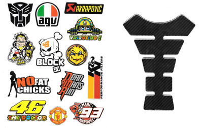 acube mart Sticker & Decal for Bike(Black)