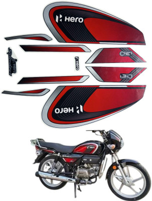 RIDERKART Sticker & Decal for Bike(Red)
