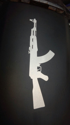 STR Sticker & Decal for Car & Bike(White)