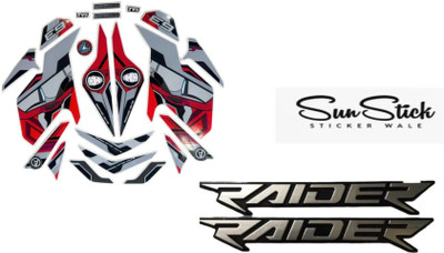 SunStick Sticker & Decal for Bike(Black, Purple, Multicolor)