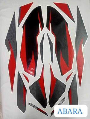 ABARA Sticker & Decal for Bike(Red, Silver, Multicolor)