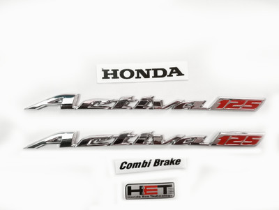 GANNET Emblem for Scooter(Silver, Red)