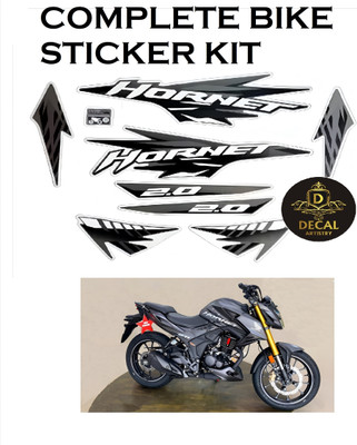 DECAL ARTISTRY Sticker & Decal for Scooter(Black, White)