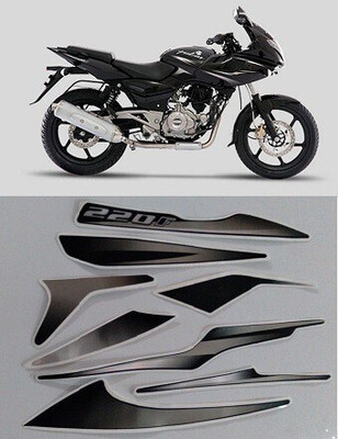 SHREE Sticker & Decal for Scooter(Black, Silver)