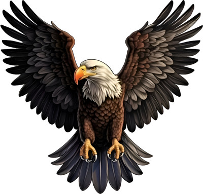 Himanshu kumar 14 cm Eagle7op Self Adhesive Sticker(Pack of 1)