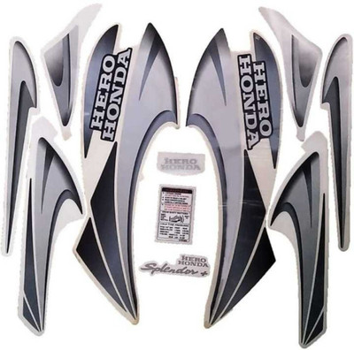 Voiture Sticker & Decal for Bike(White, Grey)