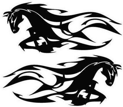 Golden Fox Sticker & Decal for Bike(Multicolor)