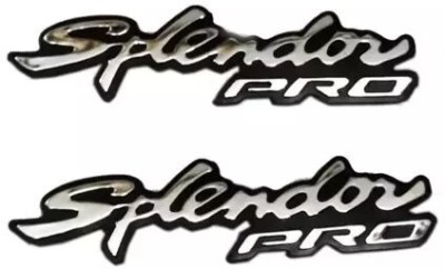 Golden Fox Emblem for Bike(Silver, Black)