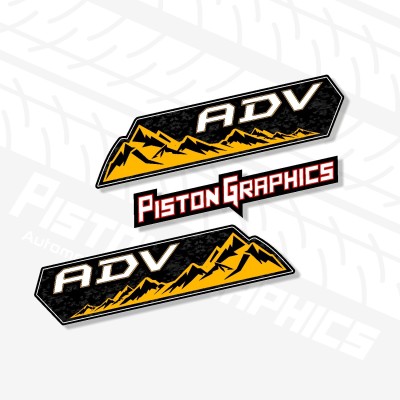 Piston Graphics Sticker & Decal for Bike(Multicolor, Black)