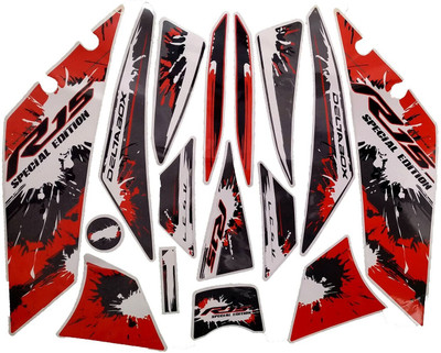 SHINEPRO Sticker & Decal for Bike(Red, Black)