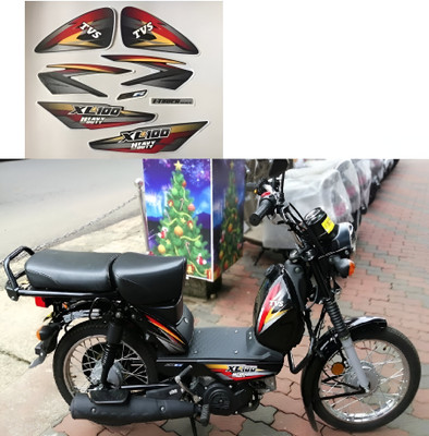 DECAL ARTISTRY Sticker & Decal for Bike(Black, Red)
