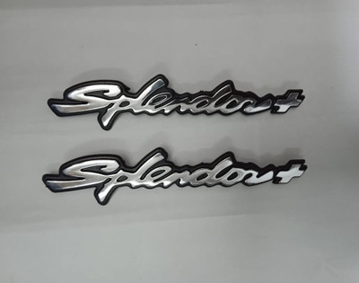 pnk Emblem for Bike(Silver, Black)