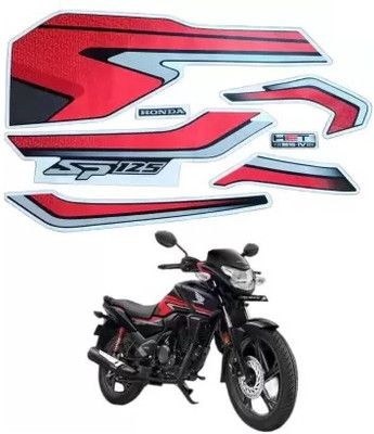 SHINEPRO Sticker & Decal for Bike(Red, Multicolor)