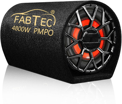 FABTEC Active Car 10 Inch Plug and Play (Built-In Amplifier) Bass Tube Subwoofer(Powered , RMS Power: 200 W)
