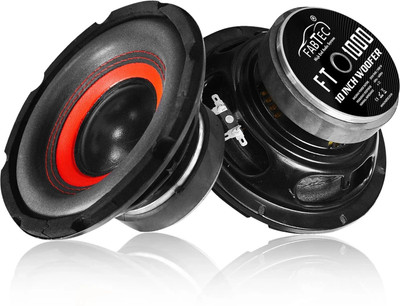 FABTEC 10 Inch woofer 250W RMS, 4-ohms with 1000W Peak Power 4 Layer Copper Coil For Car 90DB, 1.5 Voice Car Audio System (Single Piece) Subwoofer(Powered , RMS Power: 250 W)