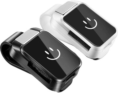 SHIVIT Car Sunglasses Holder, ABS Material, Anti-Slip Visor Clip, Upgraded Design White, Black Car Sunglass Clip Holder