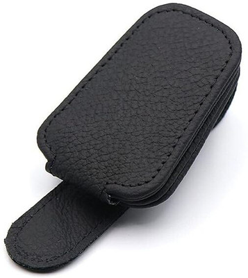 ARQIVO Sunglass Holder for Car Visor, Magnetic Leather Glasses Eyeglass Clip for Car Black Car Sunglass Clip Holder