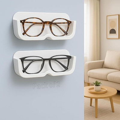 Balaji bazaar Sunglass Holder Wall Mounted/ Specs Holder Plastic Case(set of 2) Grey, White Car Sunglass Clip Holder