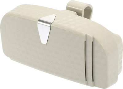 SMOXY Car Visor Sunglasses Case Clip Eyeglasses Storage Holder Organizer (Beige) Brown Car Sunglass Clip Holder
