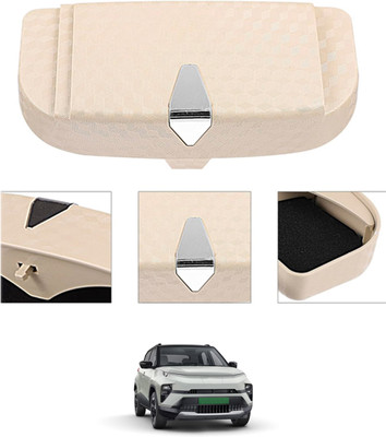 CCMM Beige Sunglass Protective Holder For Car Dashboard Universal 209 White Car Sunglass Clip Holder
