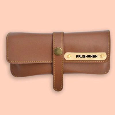 SY Gifts Sun Glass Holder WithKrushansh Name Brown Car Sunglass Clip Holder