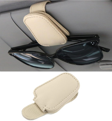 YOMITH CAR GLASS HOLDER Brown Car Sunglass Clip Holder