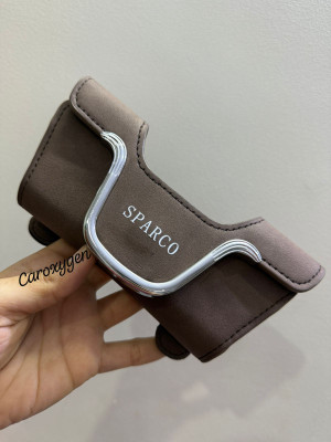 Ride2joy Sparco car sun glass holder Brown Car Sunglass Clip Holder