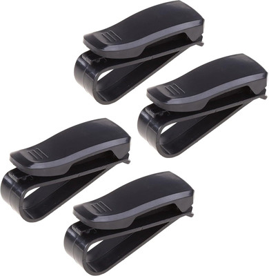 Augen Sunglass Holder for Car Visor, Holder Clip Hanger, Eyeglass Mount (Pack of 5) Black Car Sunglass Clip Holder