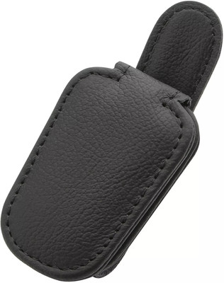 Amso Goggles Holders for Car, Sun Visor Magnetic Leather Eyeglass Hanger Clip for Car Black Car Sunglass Clip Holder