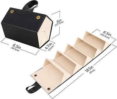 CALIST 5 Slot Foldable Eyeglasses Holder Box, Sunglasses Organizer Travel Case Mullti Color Car Sunglass Clip Holder