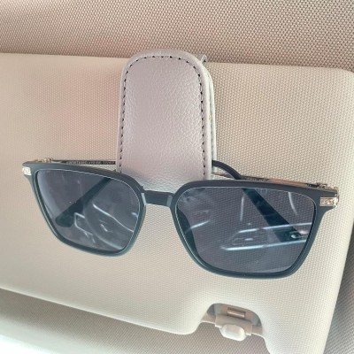 HSR Car Accessories Sunglasses Goggles Holder for Car Sun Visor Grey Car Sunglass Clip Holder