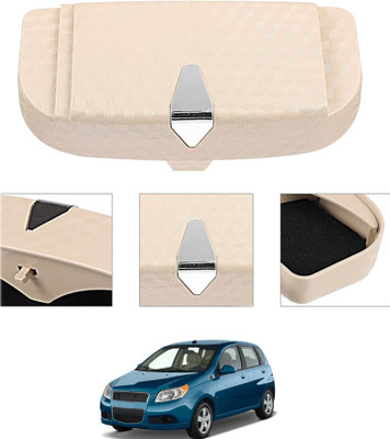 RKPSP Beige Sunglass Holder Car High Quality/Easy To Install Attach With Sun Visor-26 Brown Car Sunglass Clip Holder