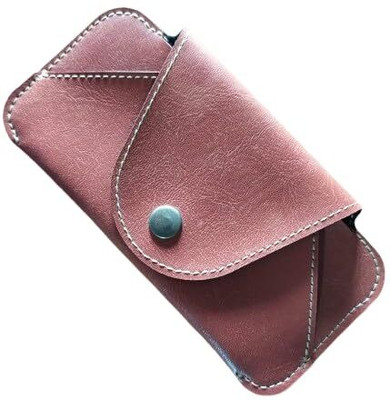 Nexa Leather Sunglass Case_Tan Pink Car Sunglass Clip Holder