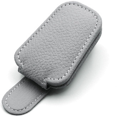 ARQIVO Sunglass Holder for Car Visor, Magnetic Leather Glasses Eyeglass Clip for Car Grey Car Sunglass Clip Holder