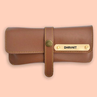 SY Gifts Sun Glass Holder WithDhavnit Name Brown Car Sunglass Clip Holder